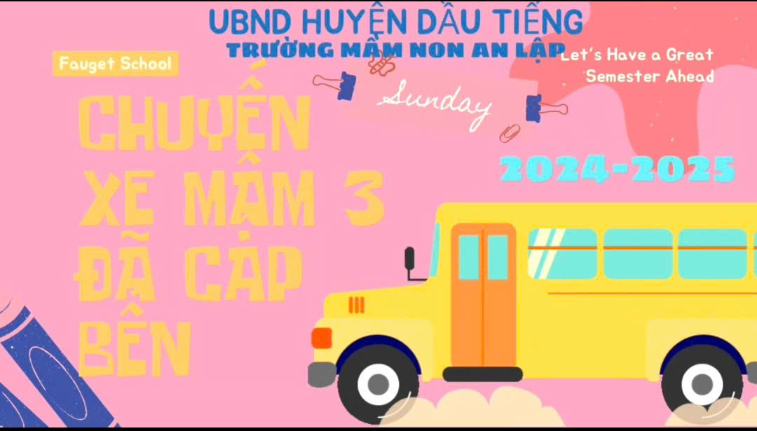 Chuyến xe tuổi thơ của các bé lớp Mầm 3